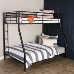 Premium Metal Twin over Full Bunk Bed - Black