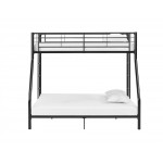 Premium Metal Twin over Full Bunk Bed - Black