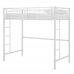 Premium Metal Twin Loft Bed - White