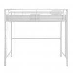 Premium Metal Twin Loft Bed - White