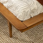Twin Mid Century Solid Wood Spindle Bed - Caramel