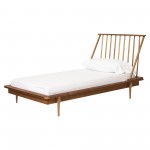 Twin Mid Century Solid Wood Spindle Bed - Caramel