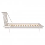 Twin Mid Century Solid Wood Spindle Bed - White