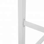 Premium Deluxe Twin Metal Loft Bed - White