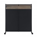 Sona 33" Industrial Bar Cabinet - Grey Wash