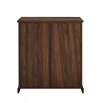 Lennon 36" Sliding Glass Door Bar Cabinet - Dark Walnut