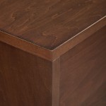 Paula 36" Louvered Door Bar Cabinet - Walnut