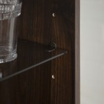 Mackay 44" Mid Century Modern TV Stand Buffet - Dark Walnut