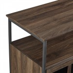 Radcliff 48" Industrial 3 Door Buffet - Dark Walnut