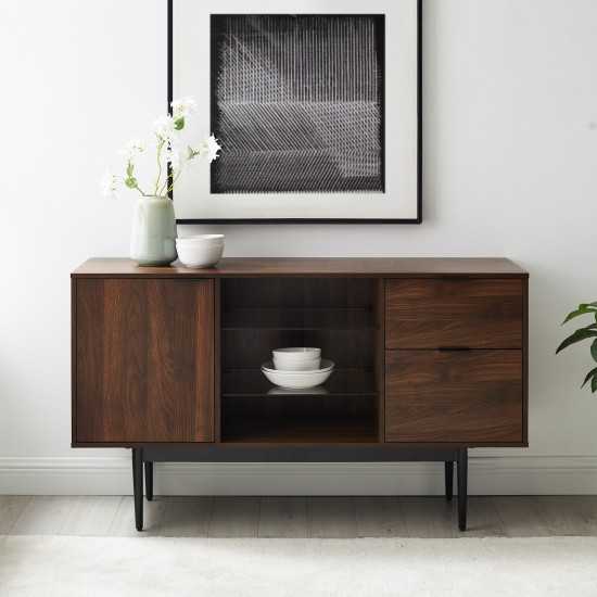 Astor 52" Modern 2 Drawer Lifted Sideboard - Dark Walnut