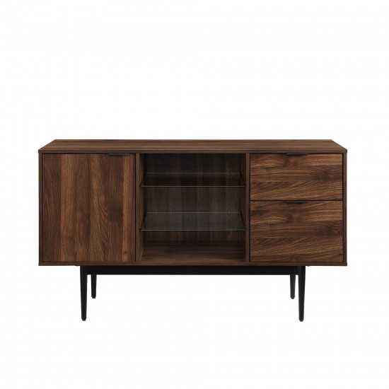 Astor 52" Modern 2 Drawer Lifted Sideboard - Dark Walnut