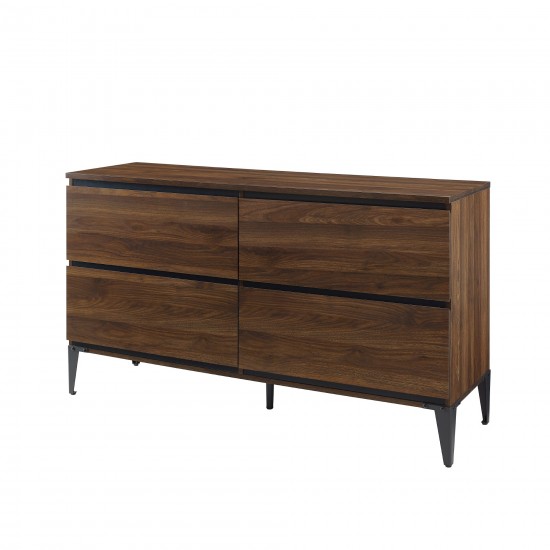 Elroy 52" 4 Drawer Urban Storage Console - Dark Walnut