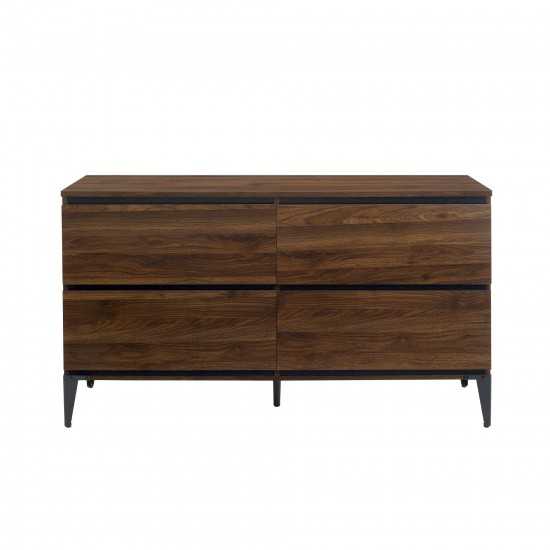 Elroy 52" 4 Drawer Urban Storage Console - Dark Walnut