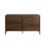 Elroy 52" 4 Drawer Urban Storage Console - Dark Walnut