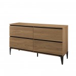 Elroy 52" 4 Drawer Urban Storage Console - English Oak