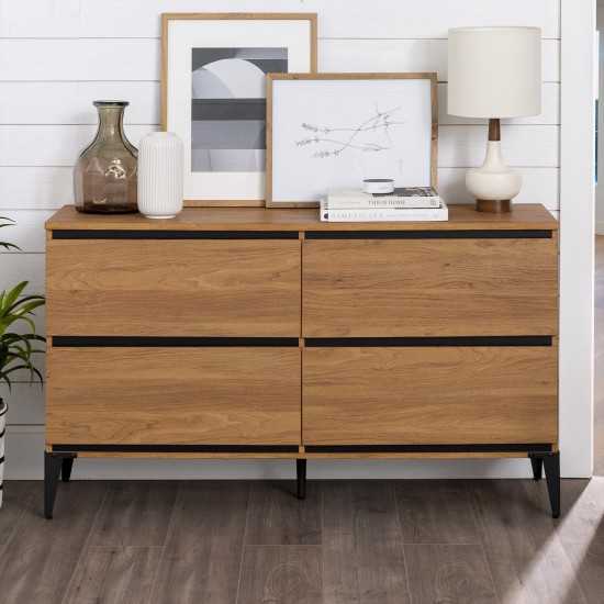 Elroy 52" 4 Drawer Urban Storage Console - English Oak