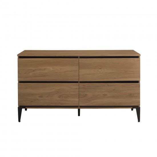 Elroy 52" 4 Drawer Urban Storage Console - English Oak