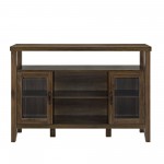 Jordan 52" Rustic Wood TV Stand - Dark Walnut