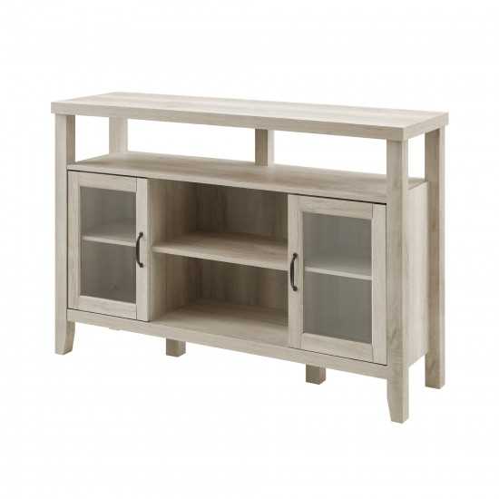 52" Rustic Wood TV Stand - White Oak