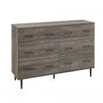 Savanna Modern Wood 6 Drawer Dresser - Grey Wash  