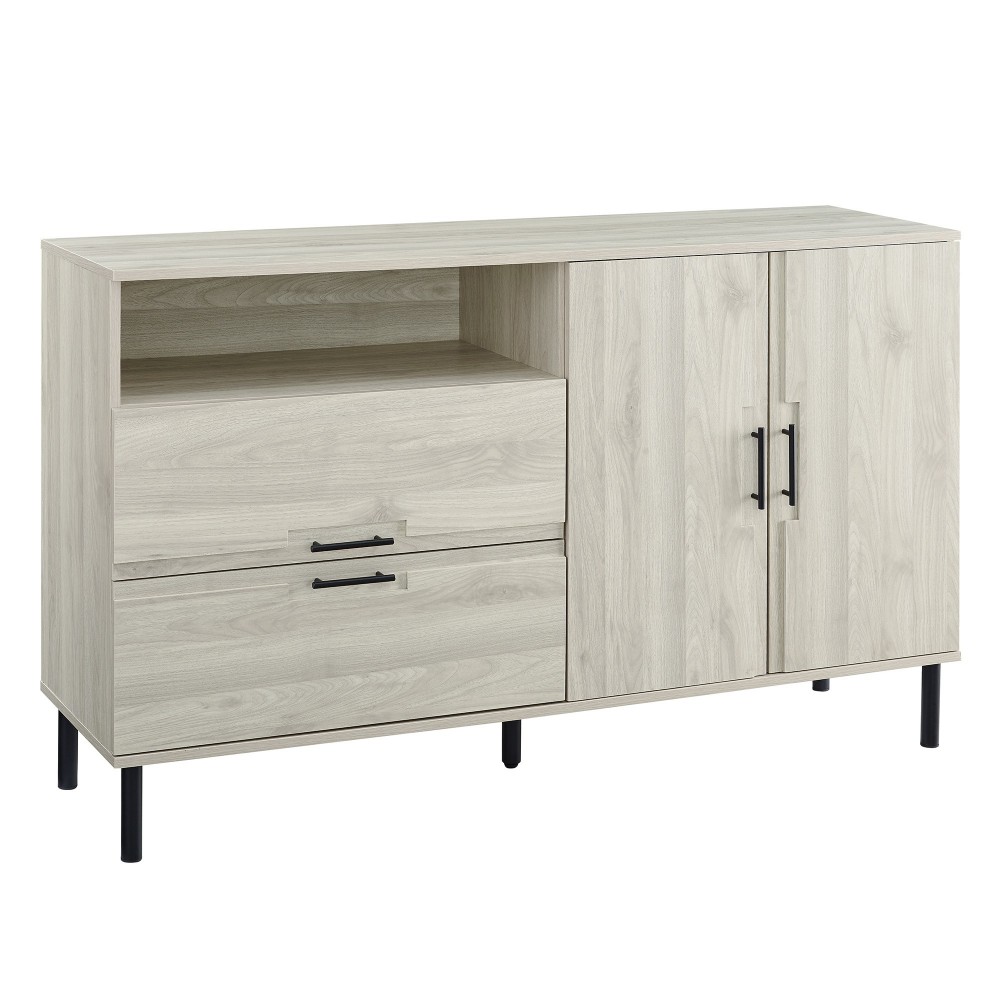 Kinely 56" Modern Detailed Door Frame Sideboard - Birch