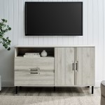 Kinely 56" Modern Detailed Door Frame Sideboard - Birch