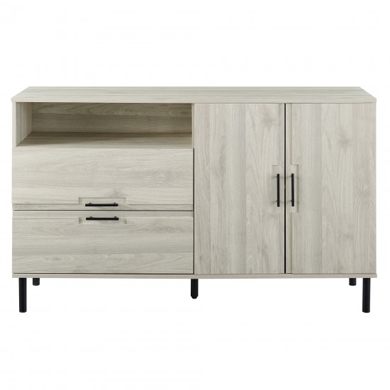 Kinely 56" Modern Detailed Door Frame Sideboard - Birch