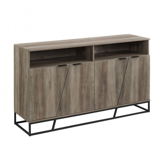 Ian 58" Angled Door Sideboard - Grey Wash