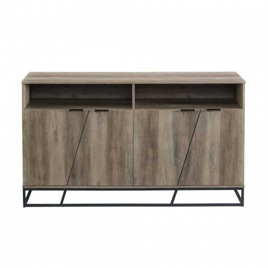 Ian 58" Angled Door Sideboard - Grey Wash