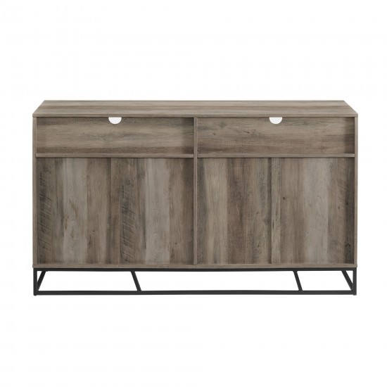 Ian 58" Angled Door Sideboard - Grey Wash