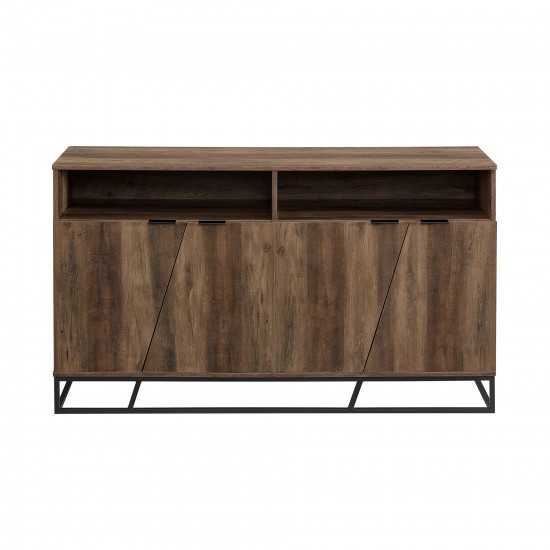 Ian 58" Angled Door Sideboard - Rustic Oak