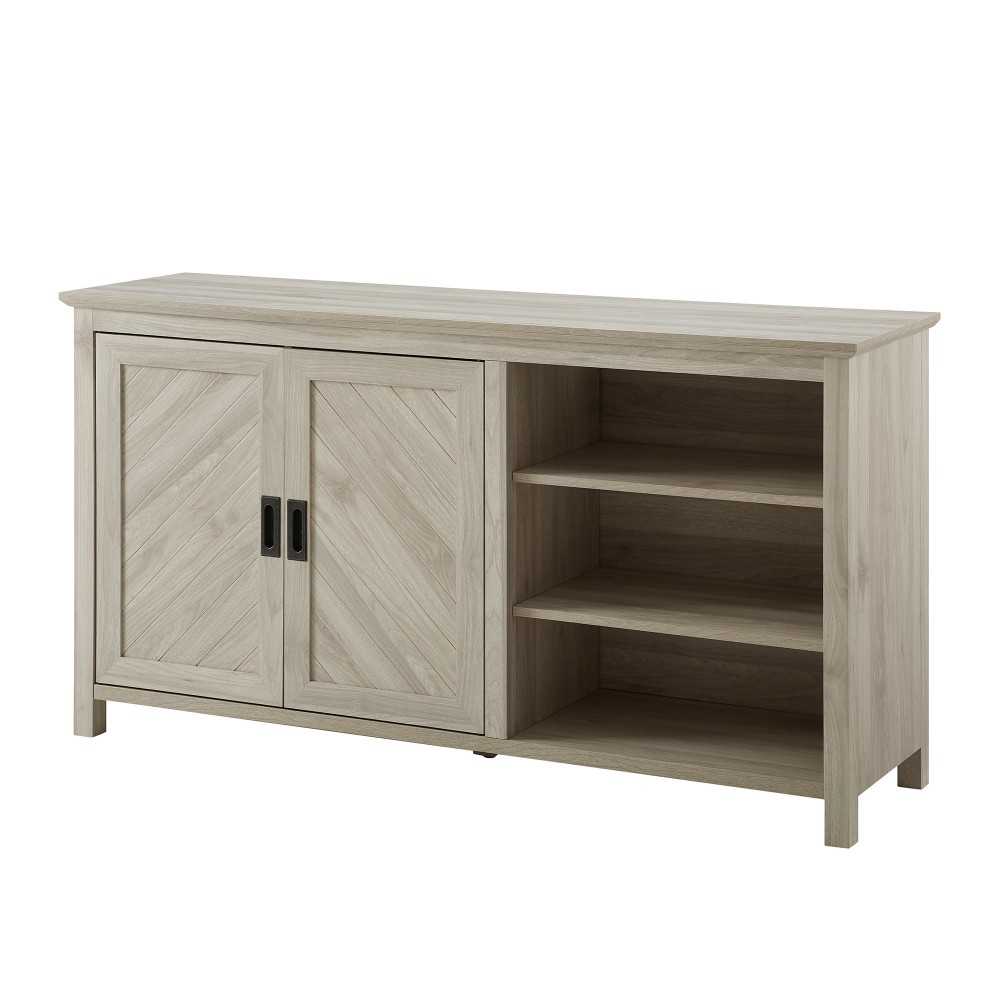 Mila 58" 2 Door Angled Groove Sideboard - Birch