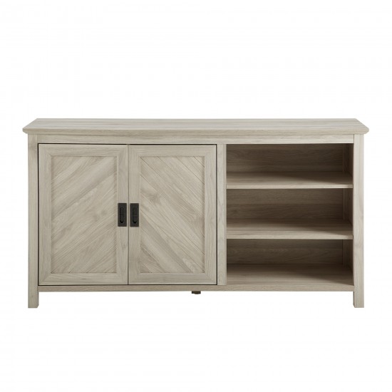 Mila 58" 2 Door Angled Groove Sideboard - Birch