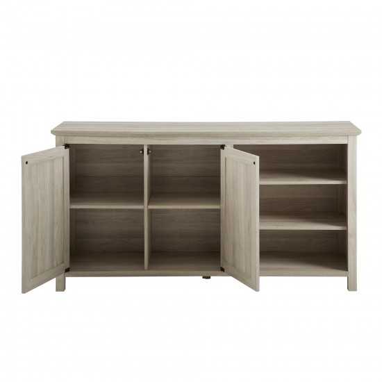 Mila 58" 2 Door Angled Groove Sideboard - Birch