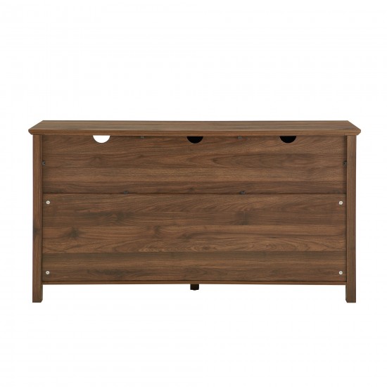 Mila 58" 2 Door Angled Groove Sideboard - Dark Walnut