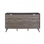 59" Havana Sliding Door 4 Drawer Sideboard - Ebony/Slate Grey