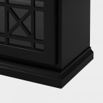 Landon 60" Tiered Fretwork Sideboard - Black