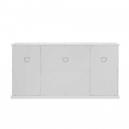 Landon 60" Tiered Fretwork Sideboard - White