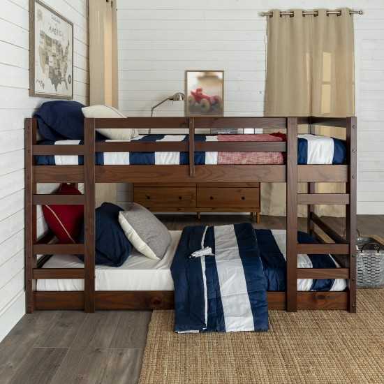 Low Wood Twin Bunk Bed - Walnut