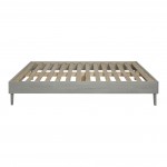 Solid Wood King Platform Bed - Grey Brush