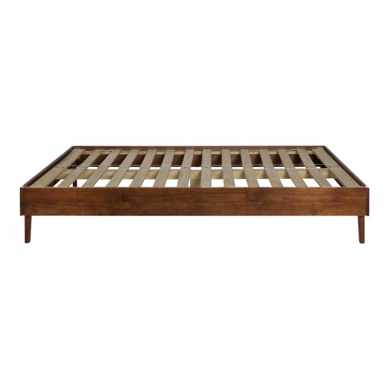 Solid Wood King Platform Bed - Walnut