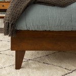 Solid Wood King Platform Bed - Walnut