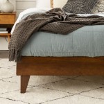 Solid Wood King Platform Bed - Walnut