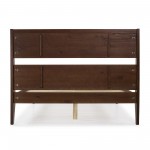 Malyn Queen Solid Wood Modern Platform Bed - Walnut