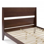 Malyn Queen Solid Wood Modern Platform Bed - Walnut