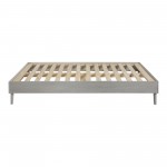 Solid Wood Queen Platform Bed - Grey Brush