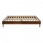 Solid Wood Queen Platform Bed - Walnut