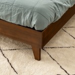 Solid Wood Queen Platform Bed - Walnut