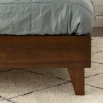 Solid Wood Queen Platform Bed - Walnut