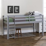 Solid Wood Low Loft Twin Bed - Grey